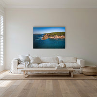 Terrace Beach acrylic panel wall art in a coastal lounge room