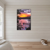 Cattle Bay acrylic panel wall art in a coastal bedroom
