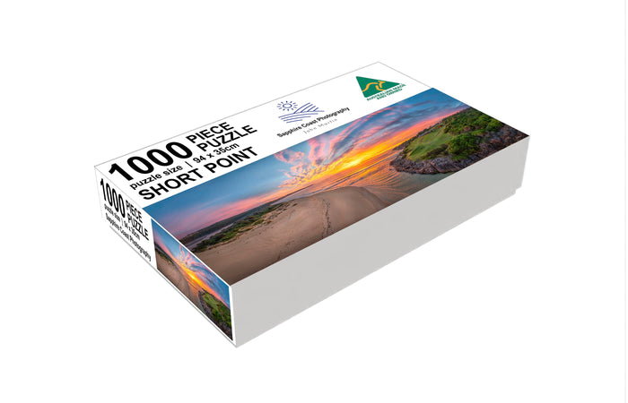 Short Point jigsaw puzzle, 1000 piece — dawn at the lake opening, Merimbula NSW