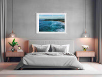 Cuttagee Beach in white frame wall art