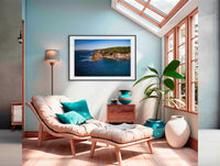 Terrace Beach in black frame wall art