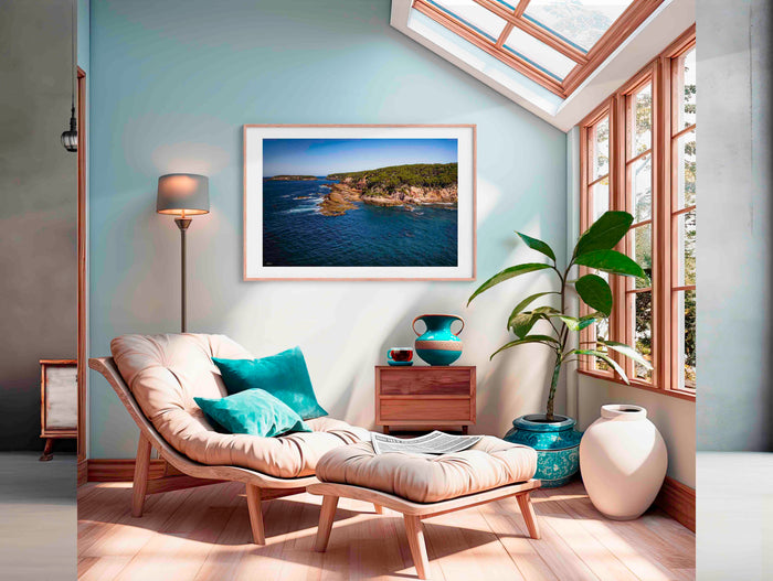 Terrace Beach wall art — remote coastal beach in Beowa National Park near Eden, NSW