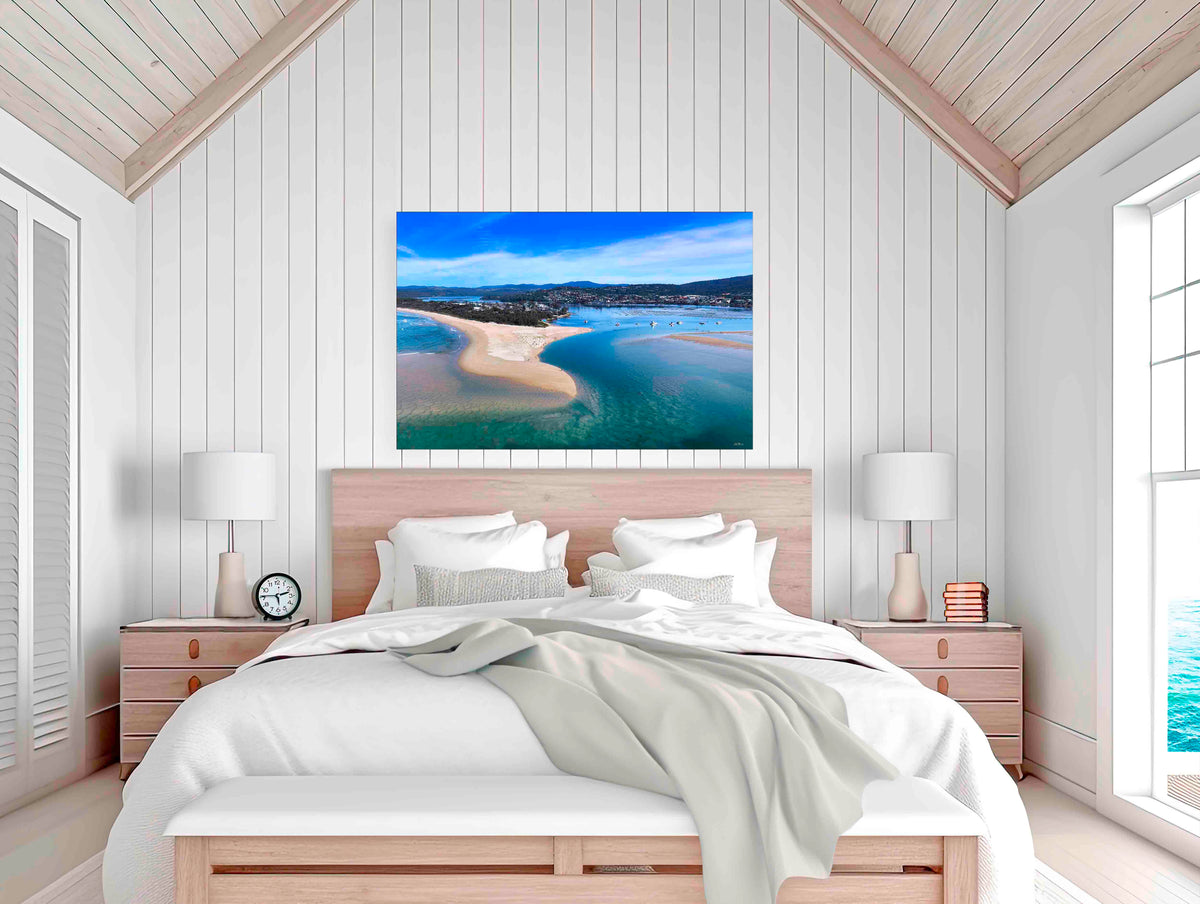 Merimbula Lake and Coastline acrylic panel print