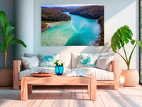 Pambula River aerial acrylic panel print