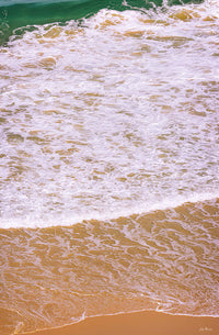 Tura Headlands print, stormy sea and coastal rocks