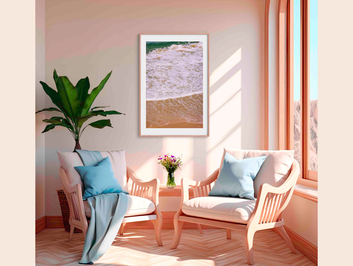 Tura Headlands in timber frame wall art