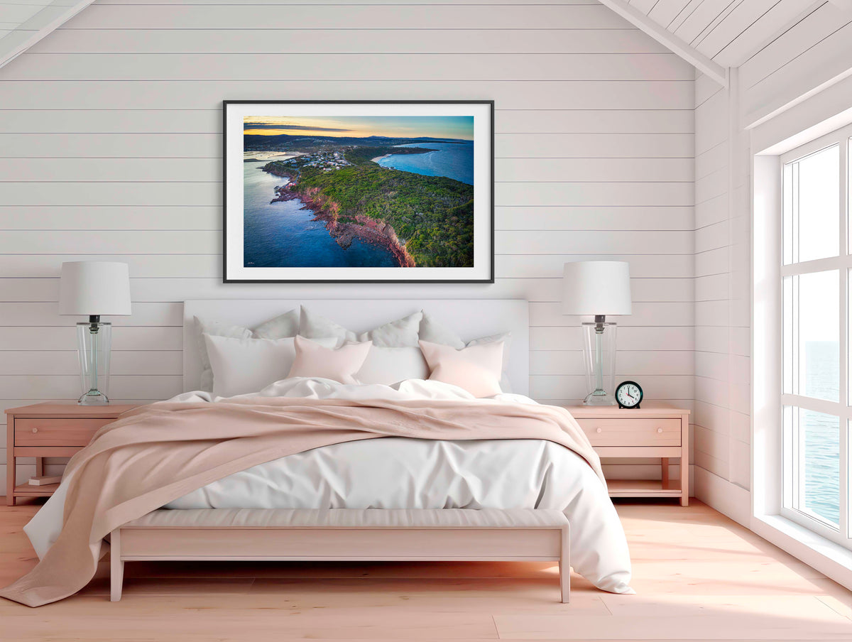 Long Point Merimbula in black frame wall art
