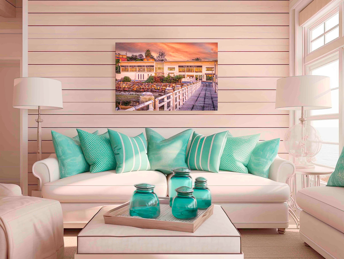 Lakeview Hotel Merimbula acrylic panel print