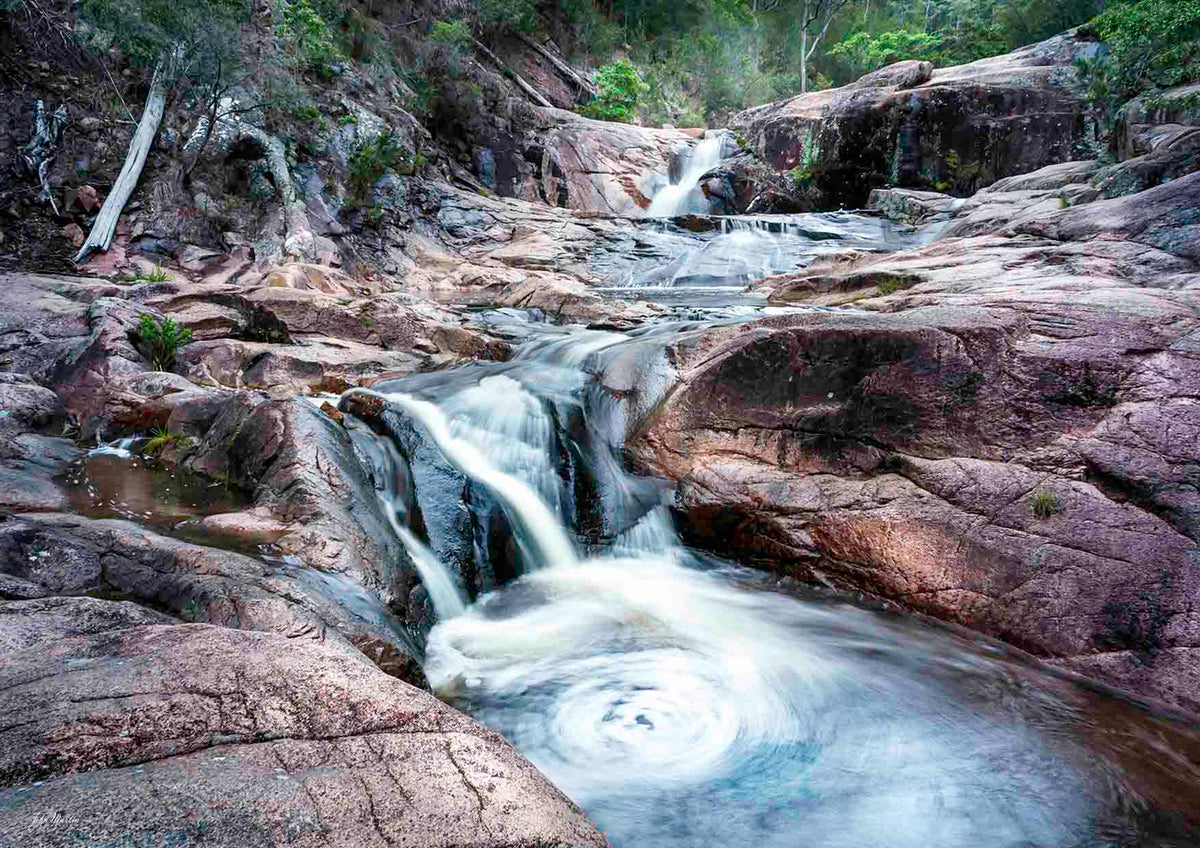 Biamanga waterfall print, sacred Yuin site near Bermagui NSW