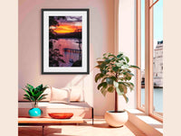 Cattle Bay Eden wall art — sailboats at sunset, Snug Cove NSW Sapphire Coast