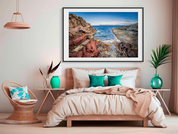 North Head — Worang Point — ancient red rocks, Eden NSW Sapphire Coast — wall art