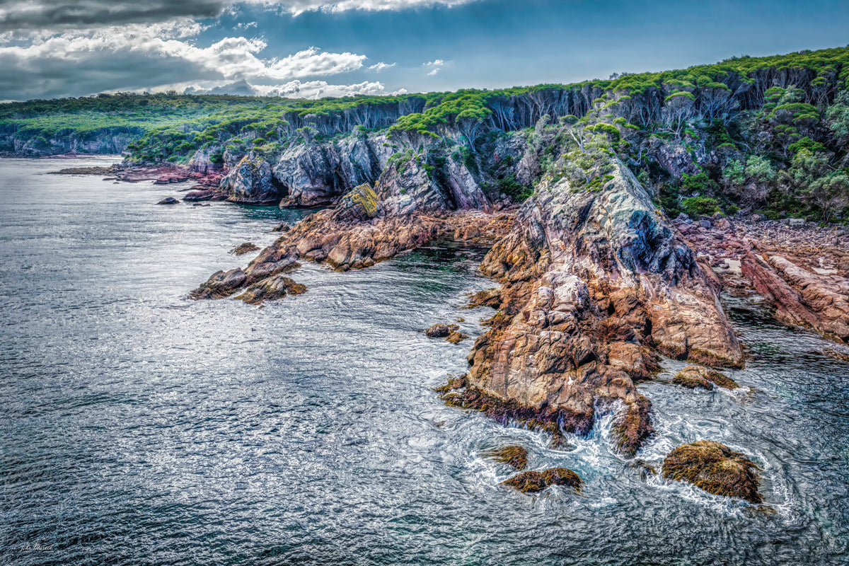 North Head — Worang Point — with Boyd's Tower and Mount Imlay, Eden NSW — fine art print