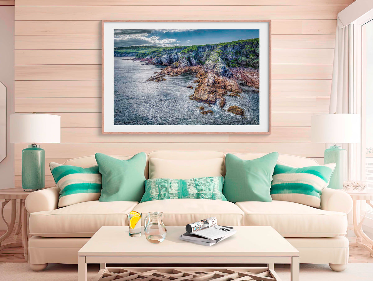 North Head — Worang Point — with Boyd's Tower and Mount Imlay, Eden NSW — wall art