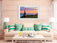 Short Point Sculpture Merimbula in white frame wall art