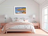 Short Point Merimbula in white frame wall art