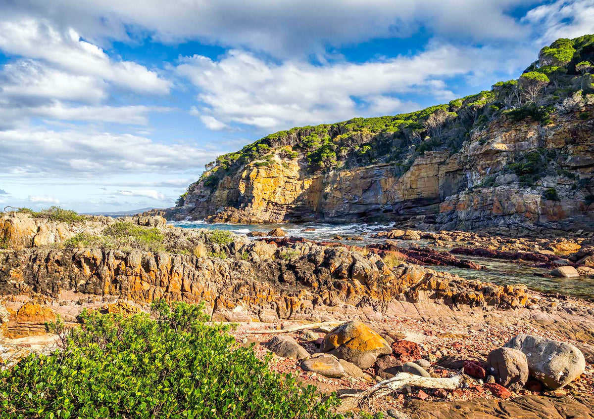 Lennards Beach Pambula print, wild 4WD only coastline near Eden NSW