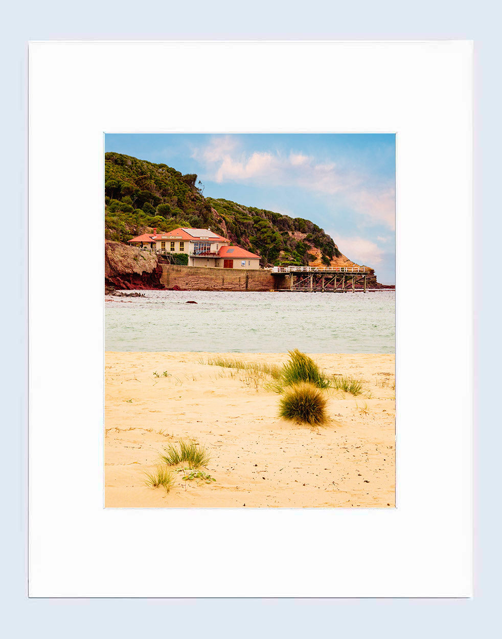Mat print 16x20 — Merimbula Wharf from Main Beach colour, NSW