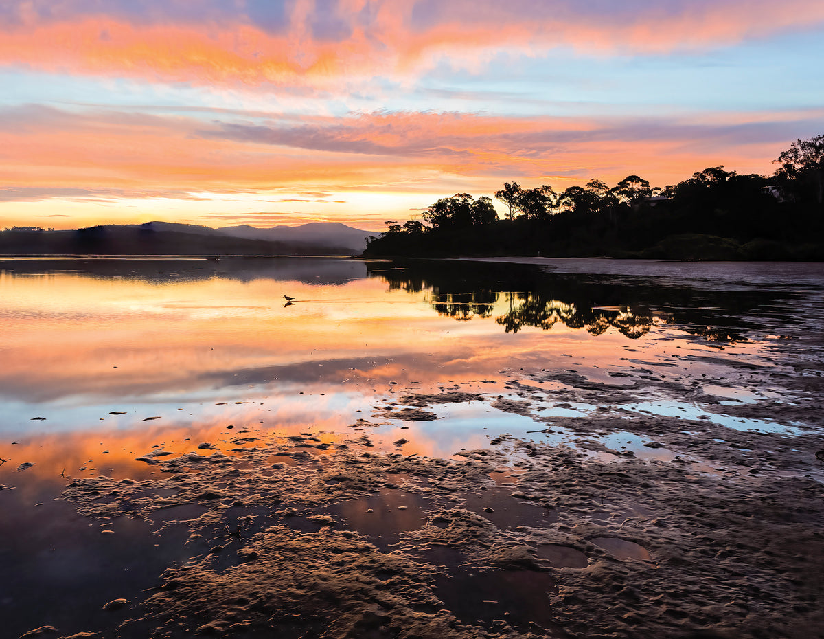 Fridge magnet — Top Lake Merimbula sunset, NSW Sapphire Coast
