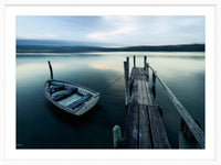 Little Boat at Fishpen Jetty — Artistic Treatment Wall Art | Merimbula NSW