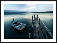 Little Boat at Fishpen Jetty — Artistic Treatment Wall Art | Merimbula NSW