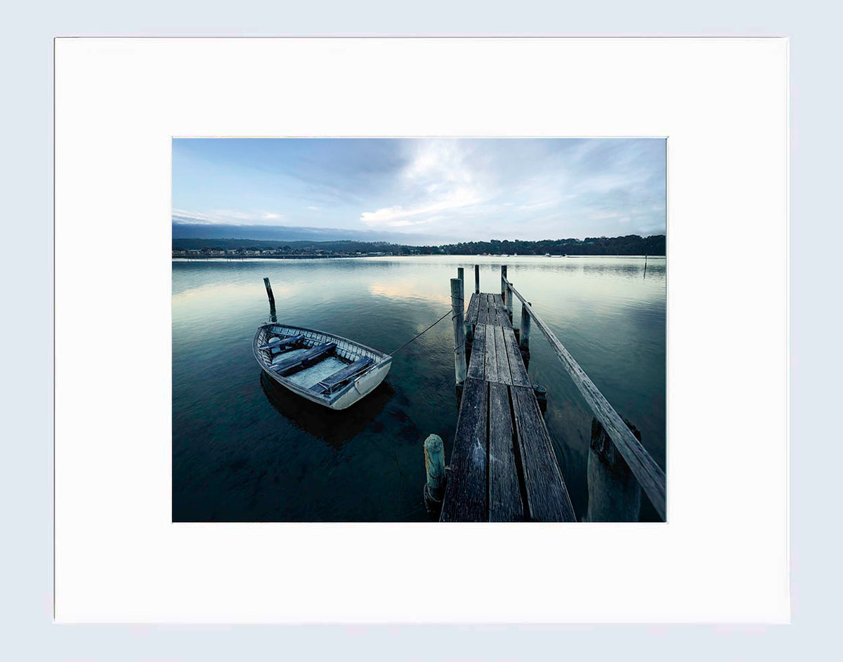Mat print 16x20 — Little boat at Fishpen jetty, Merimbula NSW