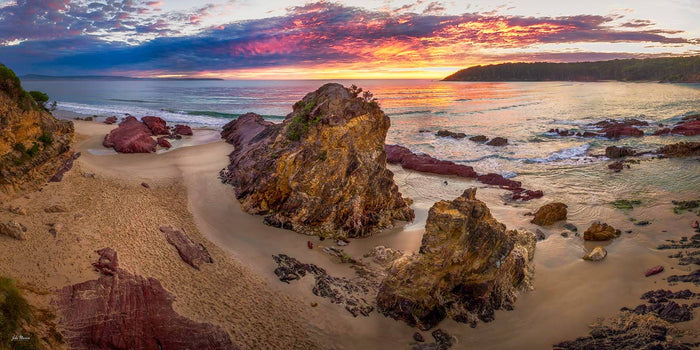 Pambula Beach sunrise 2:1 panorama, Far South Coast NSW