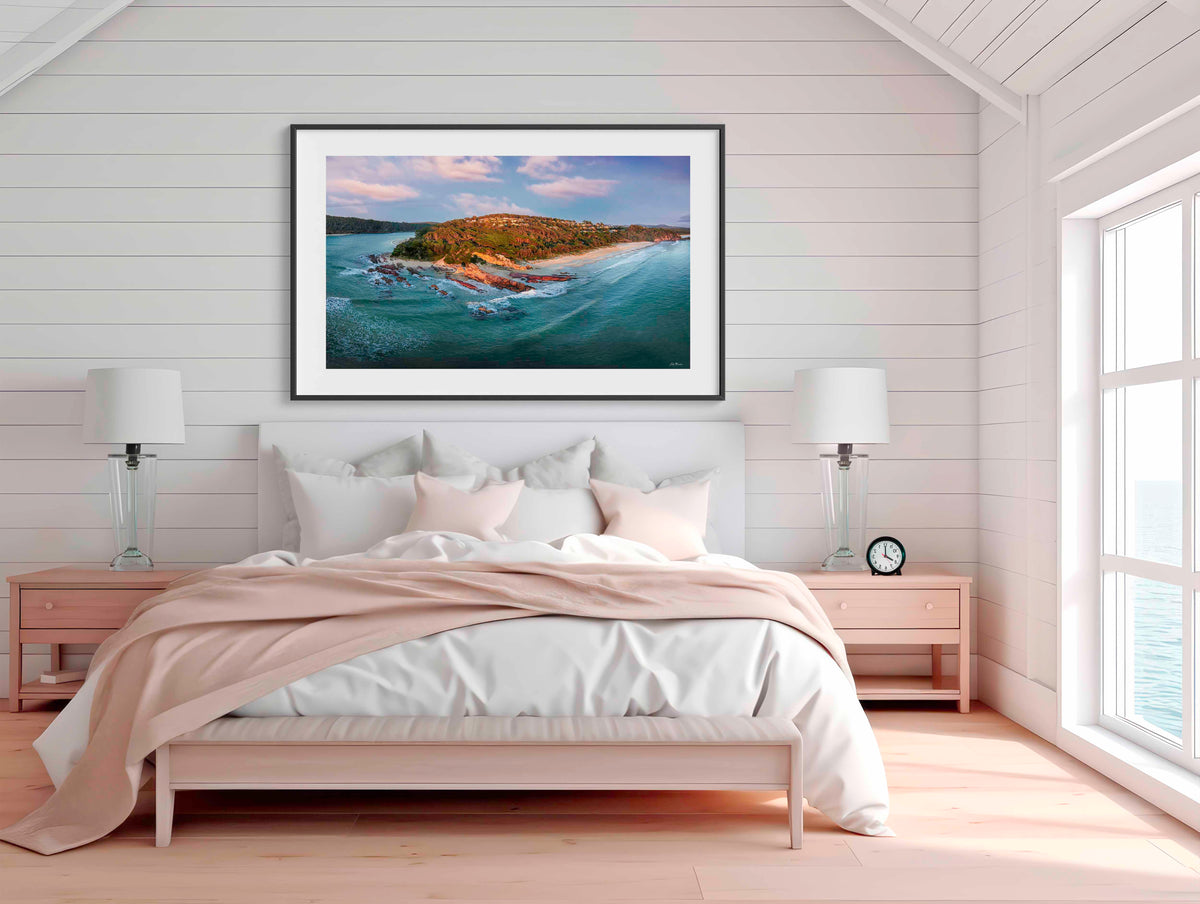 Pambula Beach seascape in black frame