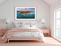 Pambula Beach seascape in timber frame