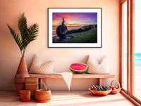 Short Point sculpture Merimbula in black frame