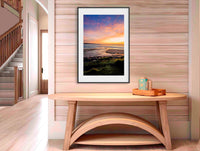 Short Point back lake open wall art — lake entrance at dawn, Merimbula NSW