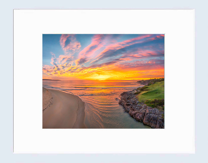 Mat print 16x20 — Short Point at dawn, Merimbula NSW Sapphire Coast