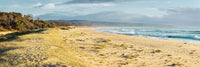 Bournda Beach panorama, golden sand and surf, Sapphire Coast NSW