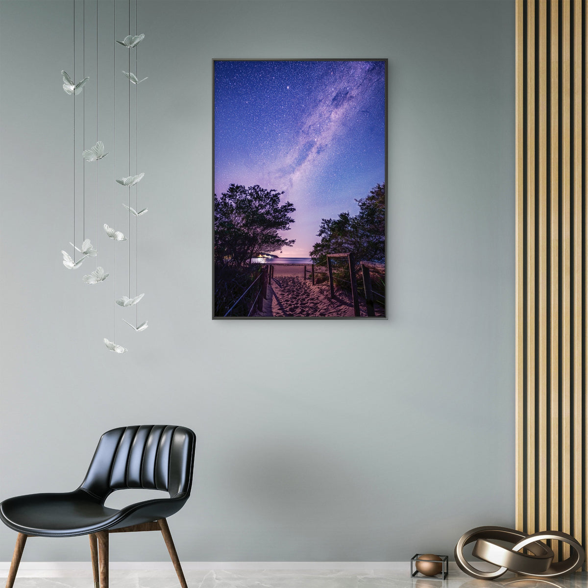 Milky Way night sky over Main Beach, Merimbula NSW Sapphire Coast — canvas print