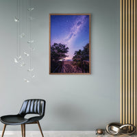 Milky Way night sky over Main Beach, Merimbula NSW Sapphire Coast — framed print