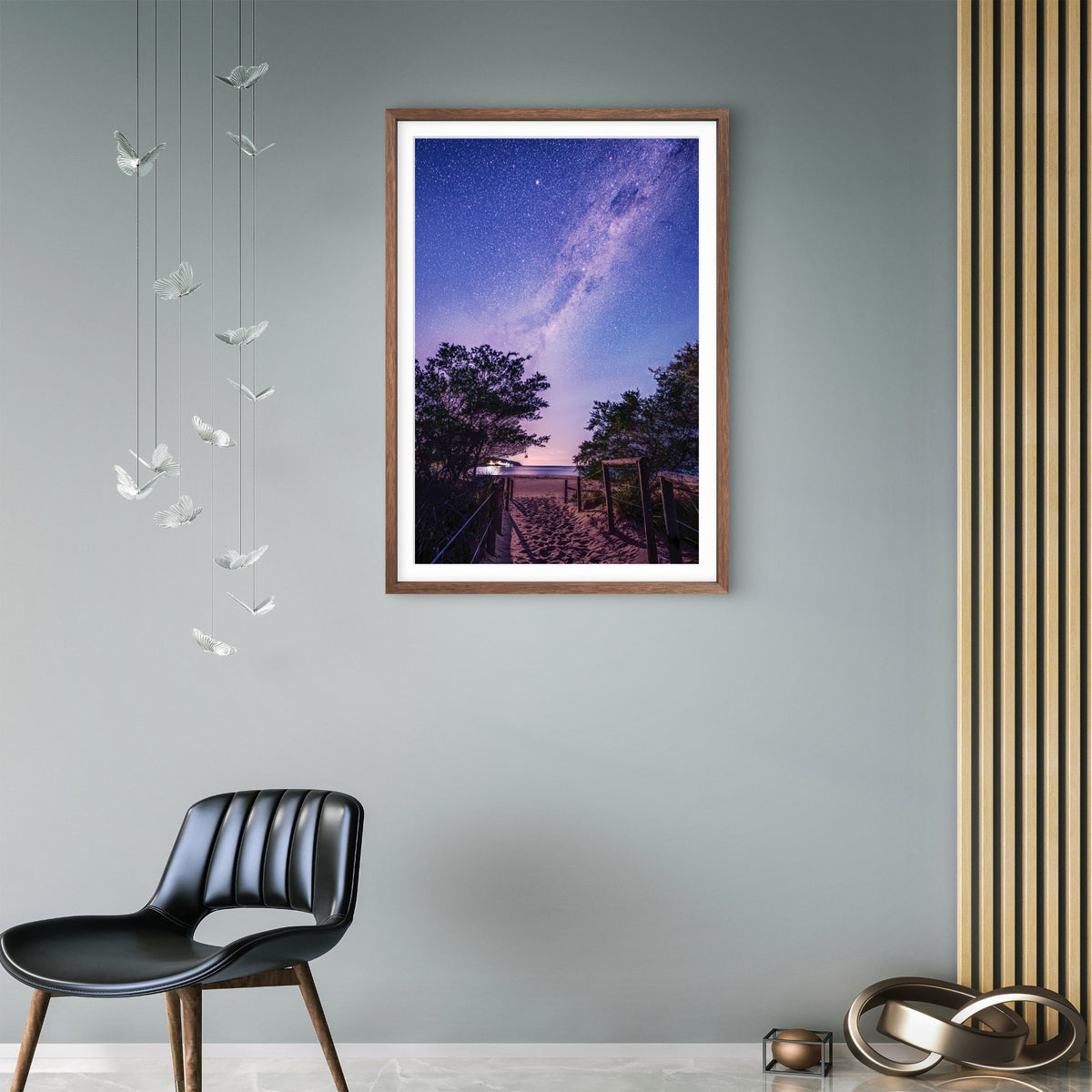 Milky Way night sky over Main Beach, Merimbula NSW Sapphire Coast — gallery print
