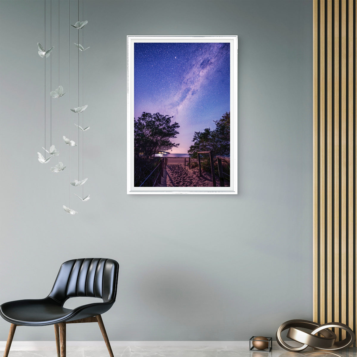 Milky Way night sky over Main Beach, Merimbula NSW Sapphire Coast — print detail