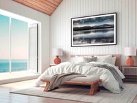 Storm Clouds Gathering Top Lake wall art — moody storm sky over Merimbula Lake, NSW
