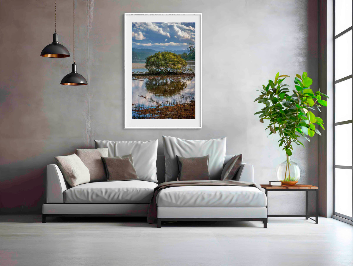 Merimbula Boardwalk Vista in white frame