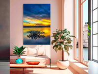 Mangrove Tree Top Lake acrylic panel print