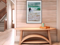 Short Point Surfer in black frame wall art