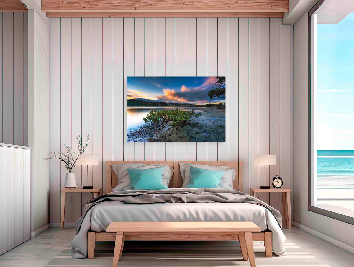 Merimbula through Mangrove Tree acrylic panel