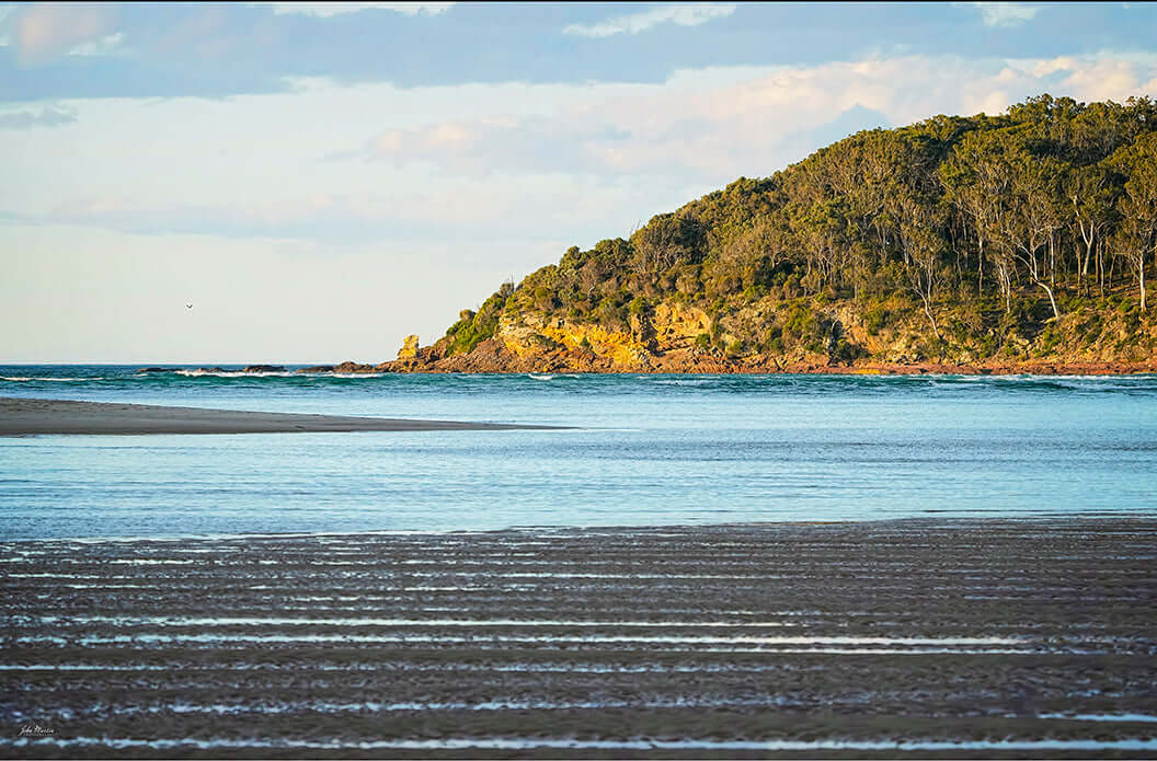 Pambula River entrance print, vivid turquoise water and coastal beauty