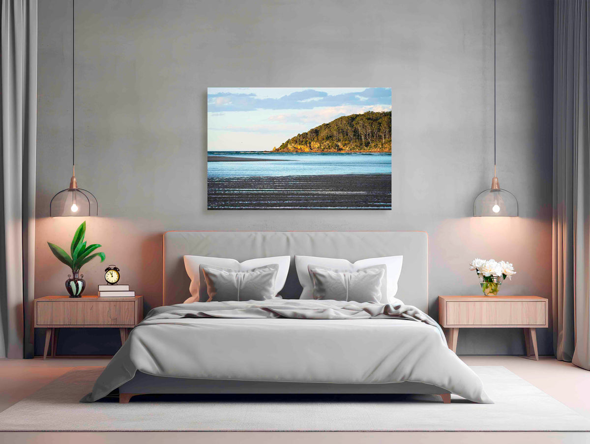 Pambula River sea entrance acrylic panel print