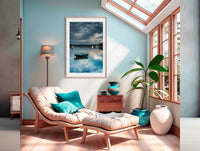 Little Boat in timber frame wall art