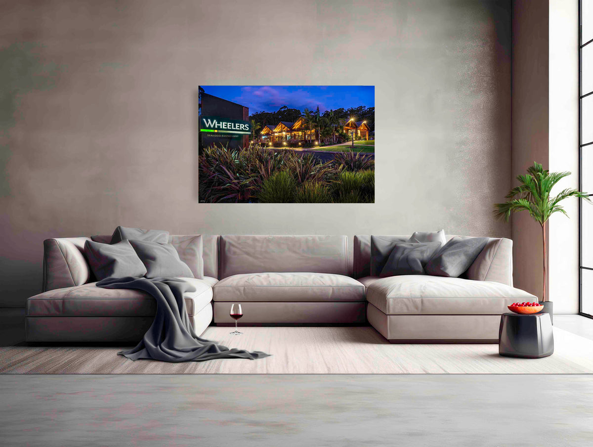 Wheelers Restaurant acrylic panel wall art