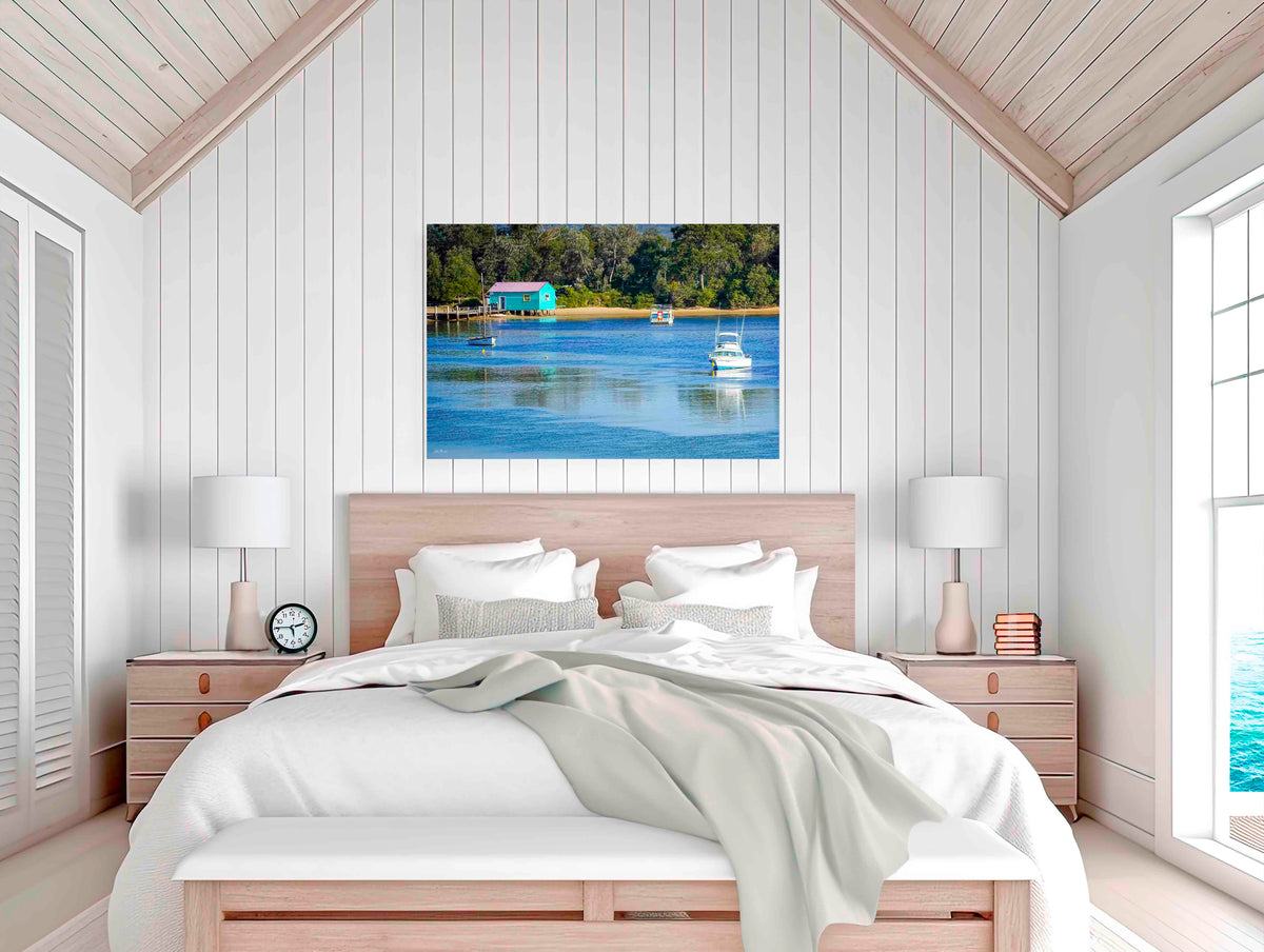 Mitchies Jetty Merimbula Lake acrylic panel wall art