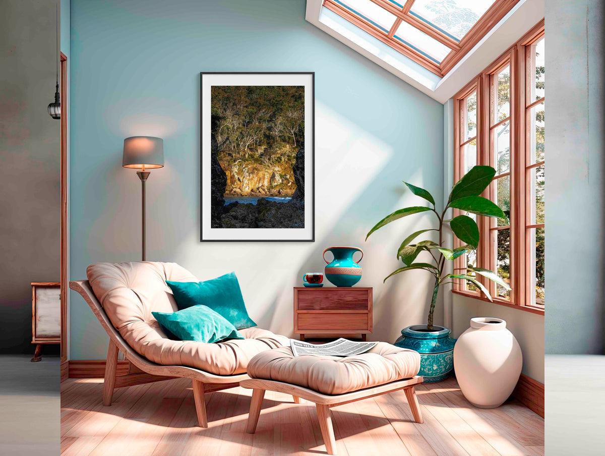 Pambula Beach Rock Frame in black frame