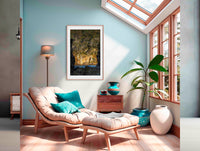 Pambula Beach Rock Frame wall art — coastal landscape through natural rock arch, NSW