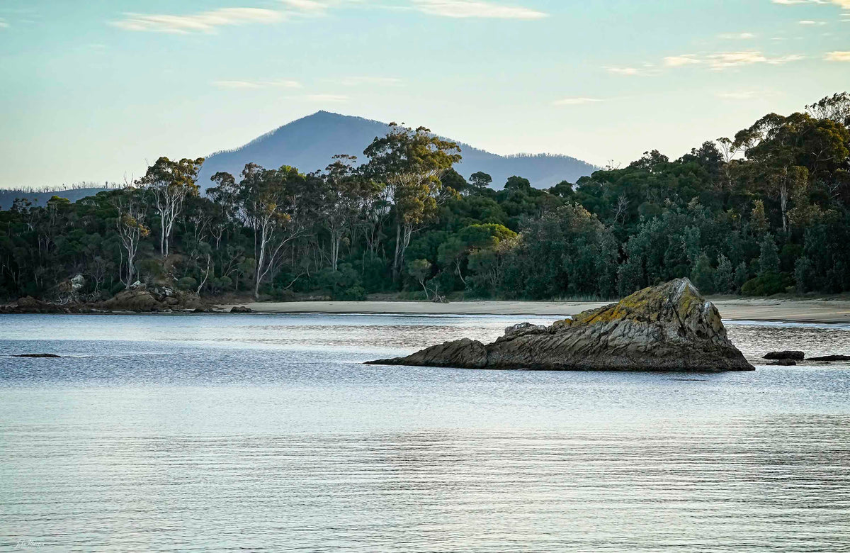 Twofold Bay Eden print, third deepest natural harbour in Australia at sunset
