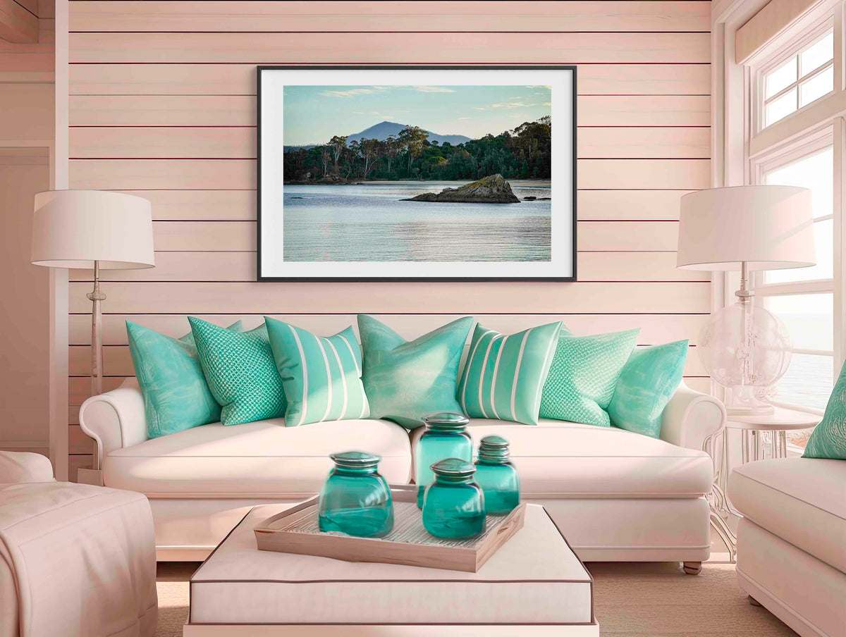 Twofold Bay Eden in black frame wall art